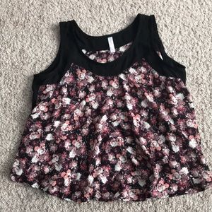 🍓sheer floral tank top